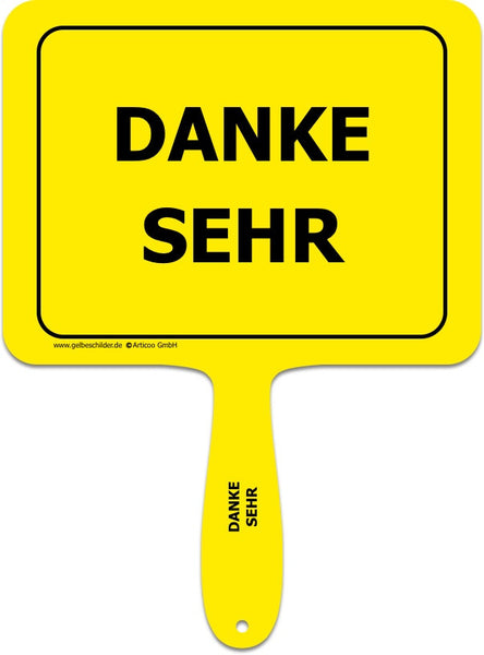 Danke sehr-Handschild @ gelbeschilder.de