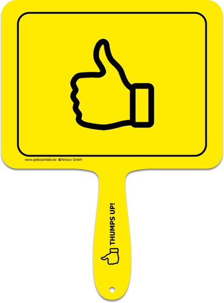 "Daumen hoch"-Schild | Lustige Schilder von Gelbeschilder.de