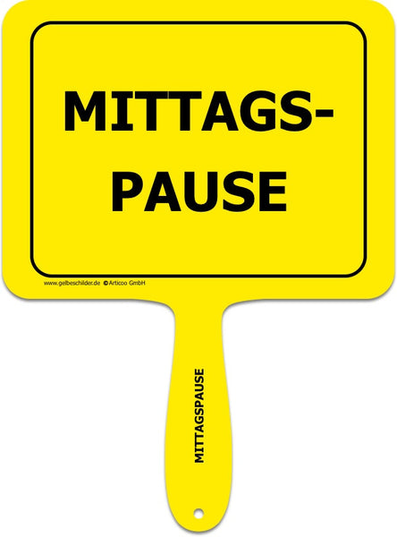 Mittagspause-Handschild @ gelbeschilder.de